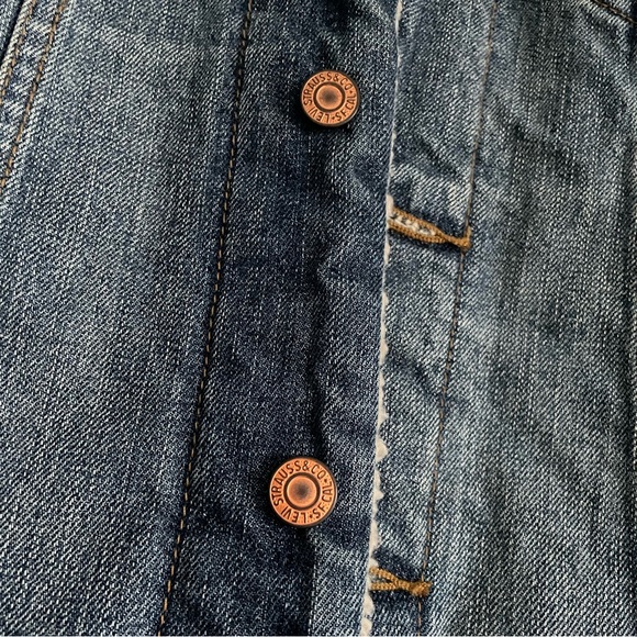 Loved, Levi’s Vintage Classic Men’s Jean Jacket with Sherpa Lining size Small S - Picture 4 of 16